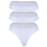 Marc O Polo ladies' thongs, 3-pack - Logo waistband, Organic Cotton Stretch, Basic
