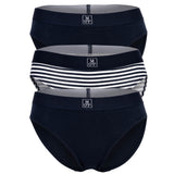 Marc O Polo ladies' briefs, 3-pack - Brief, logo waistband, organic cotton stretch