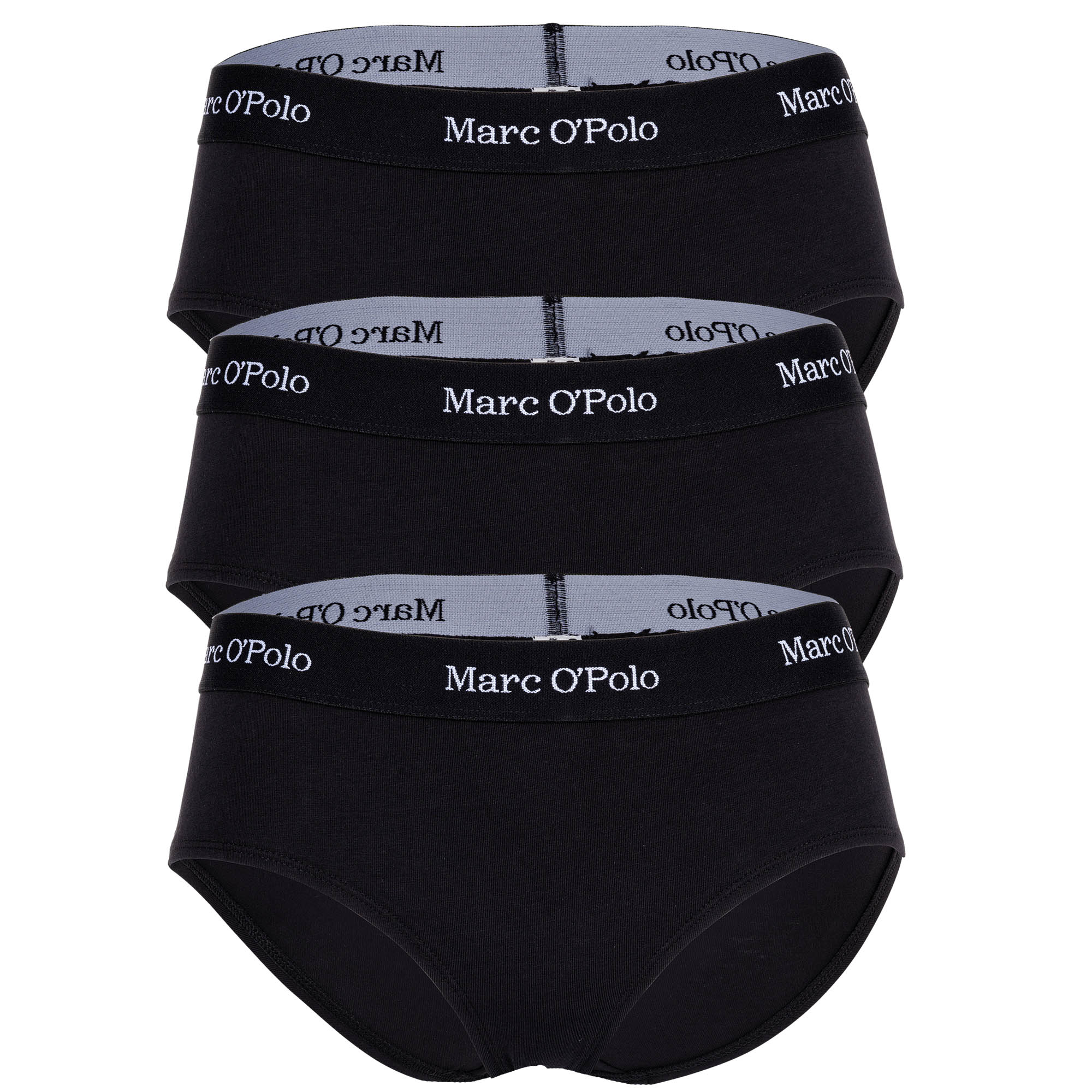 Marc O Polo ladies' panties, 3-pack - Logo waistband, Organic Cotton Stretch, Basic