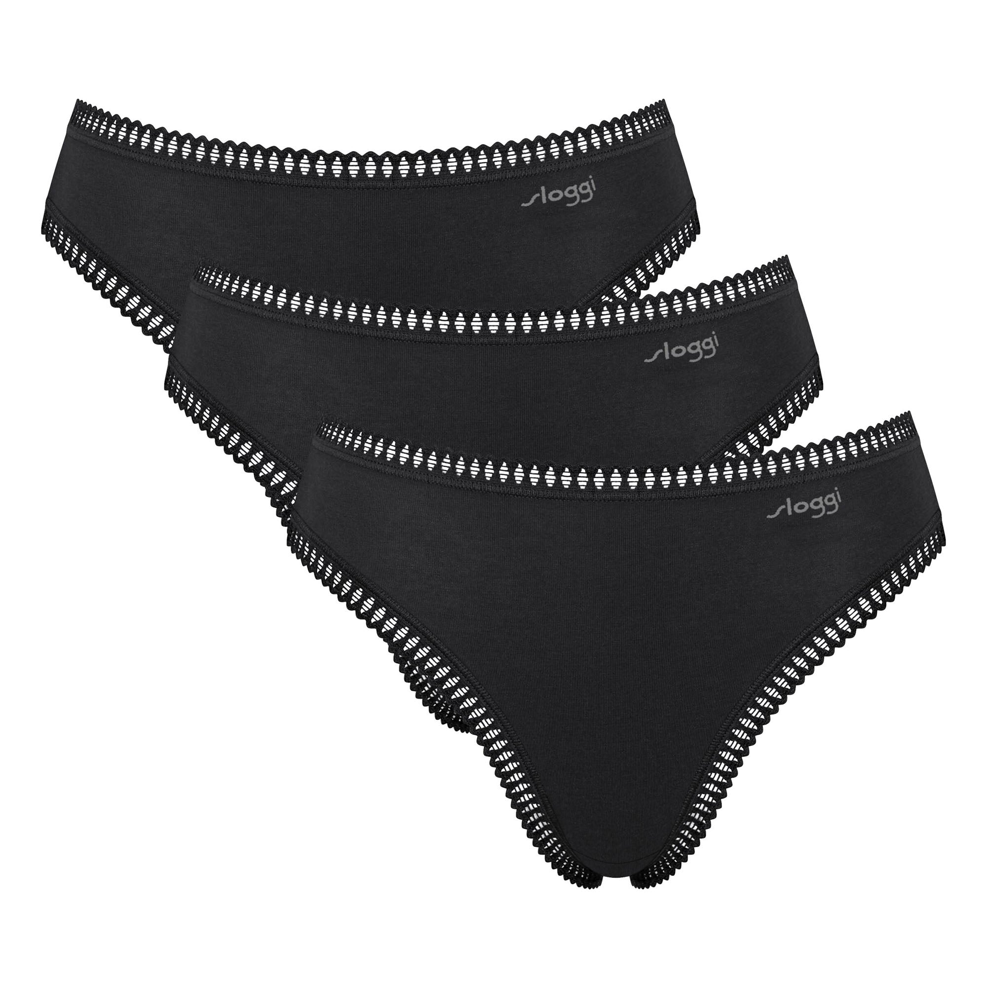 Sloggi Damen Slips, 3er Pack - GO Crush High Leg C3P, Unterhose, Stretch-Baumwolle