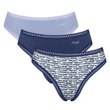 Sloggi Damen Slips, 3er Pack - GO Crush High Leg C3P, Unterhose, Stretch-Baumwolle