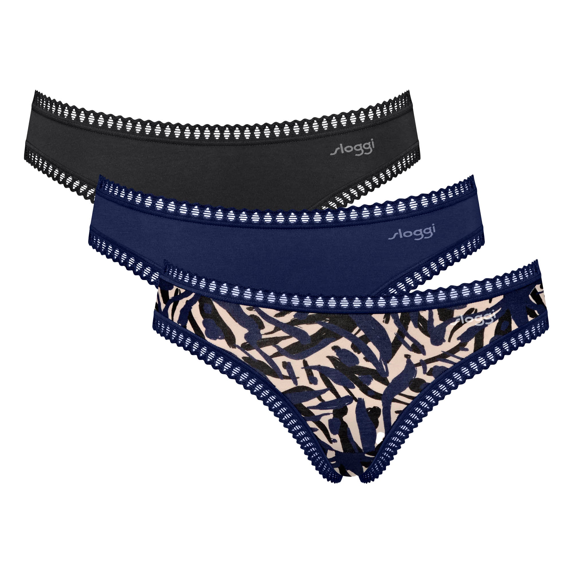 Sloggi Damen Slips, 3er Pack - GO Crush Mini C3P, Unterhose, Stretch-Baumwolle