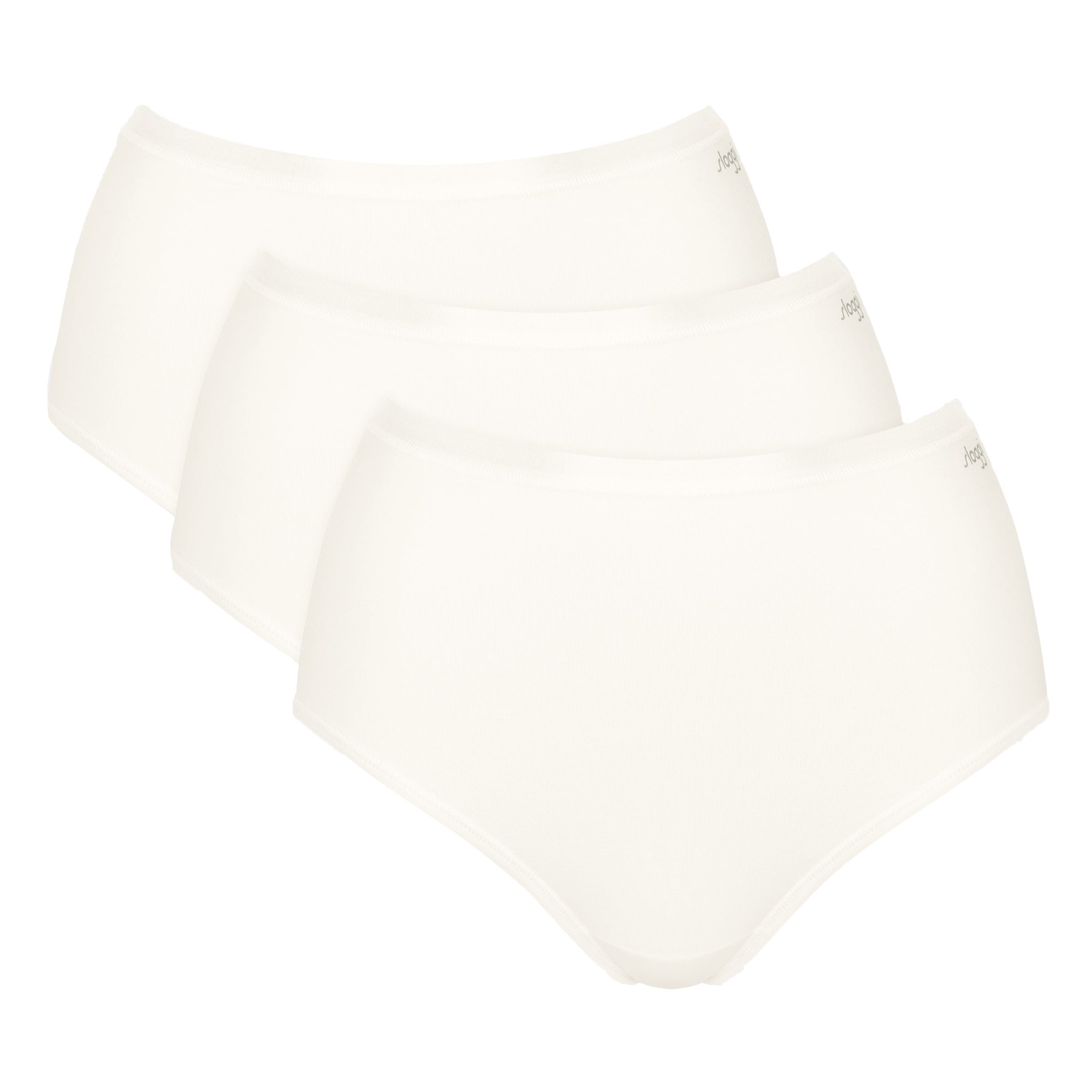 Sloggi Damen Highwaist-Slips, 3er Pack - GO Daily Cotton Highwaist 3P, Unterhose, Stretch-Baumwolle
