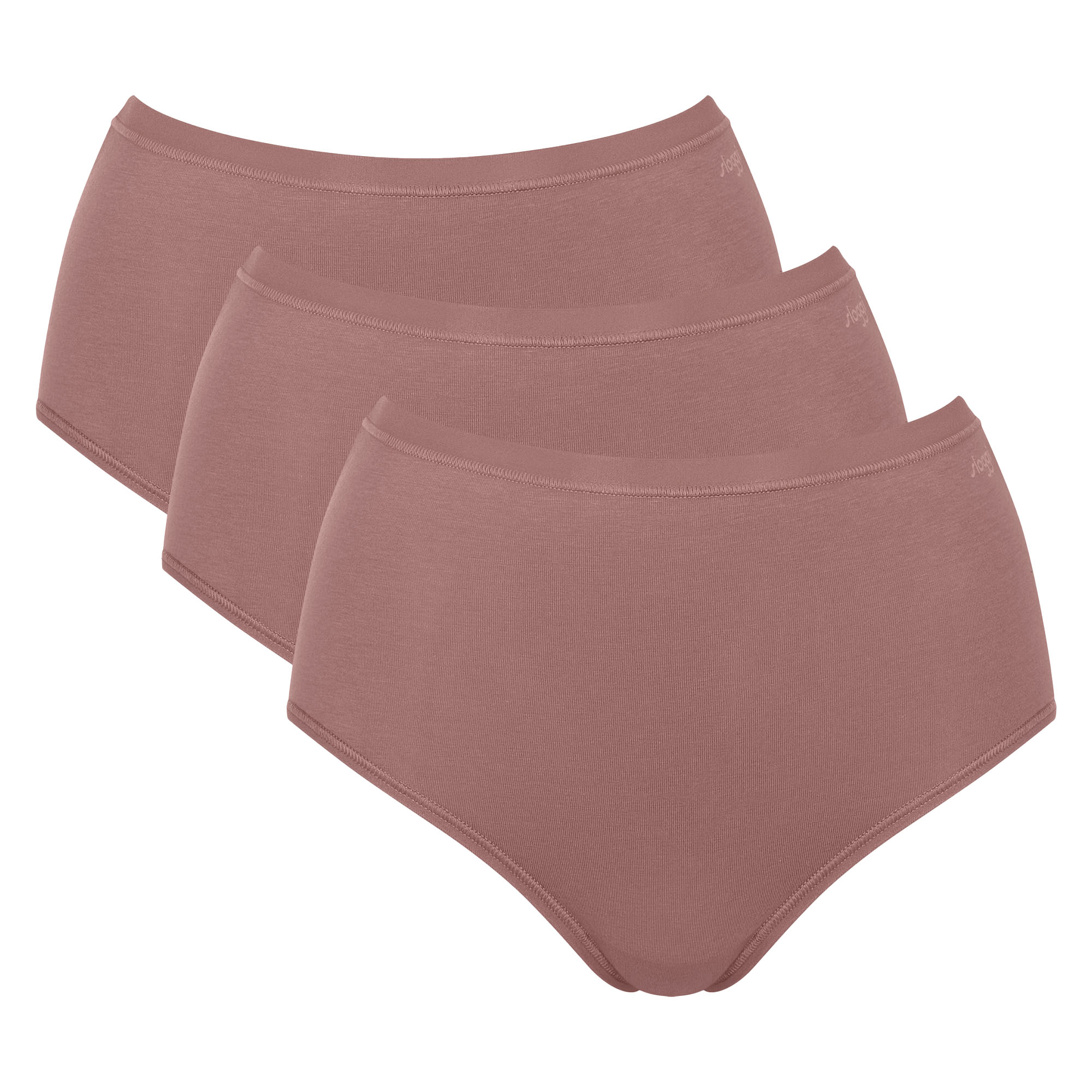 Sloggi Damen Highwaist-Slips, 3er Pack - GO Daily Cotton Highwaist 3P, Unterhose, Stretch-Baumwolle