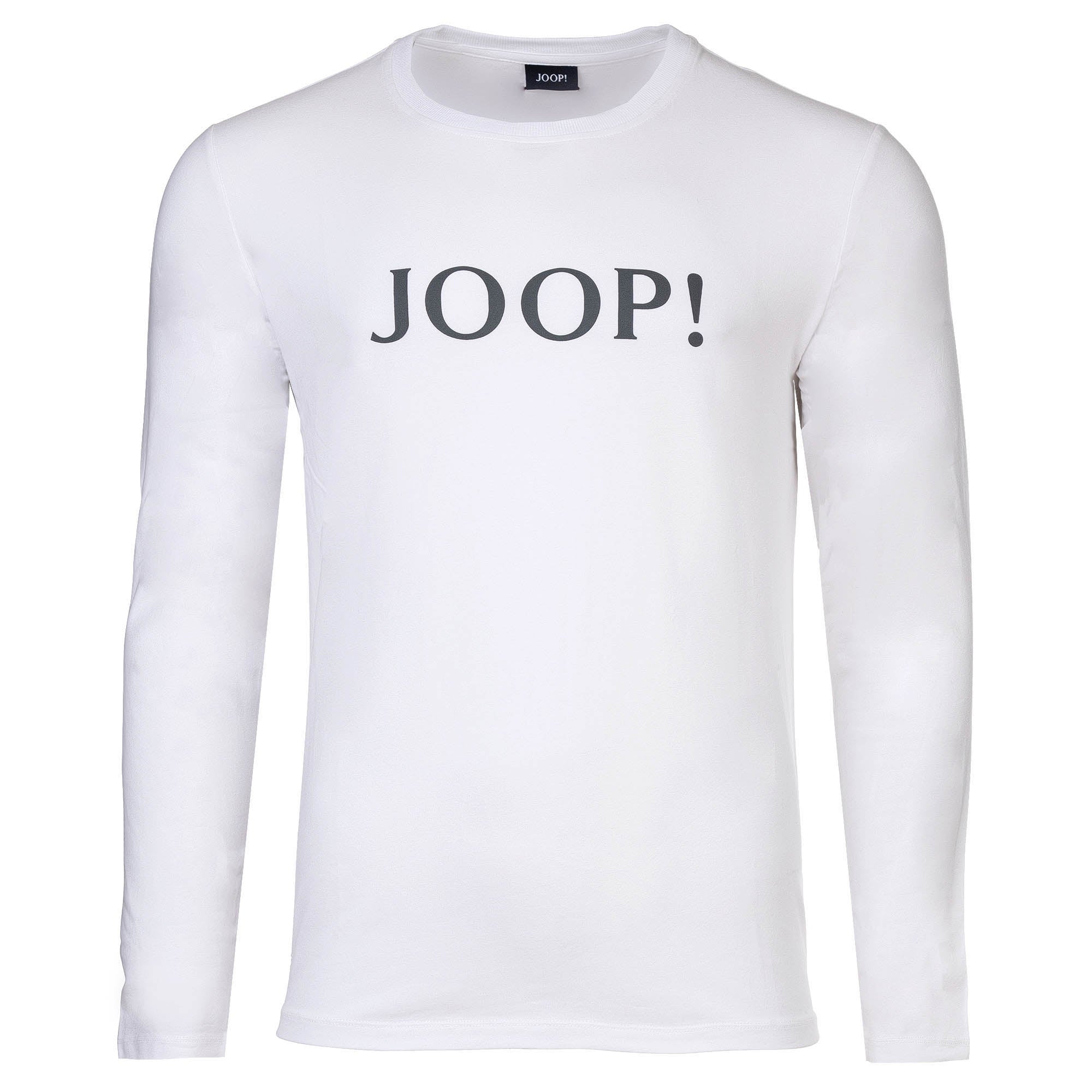 JOOP! men's long-sleeved shirt with logo print - comfort, mix and match, round neck, cotton stretch