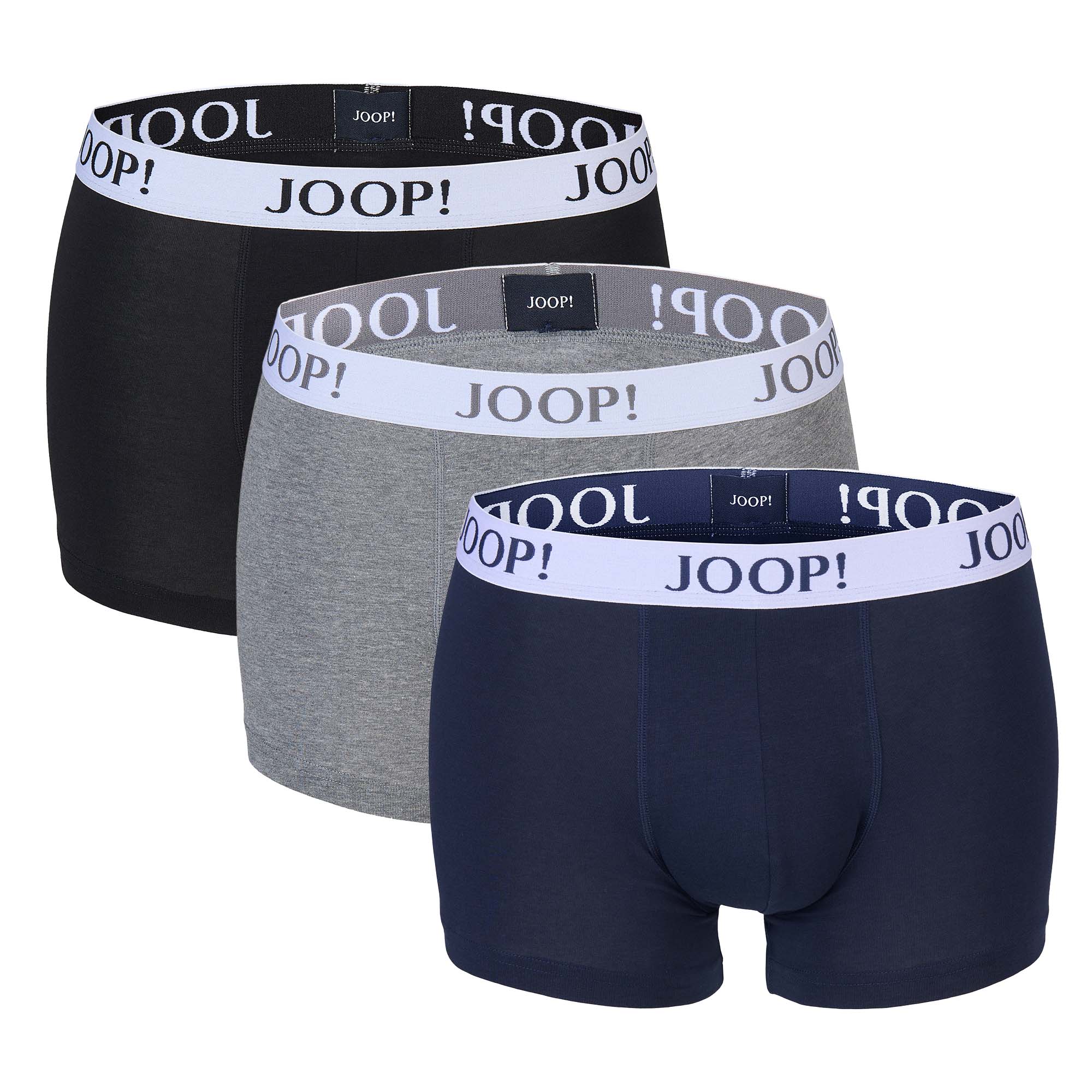 JOOP! Herren Boxershorts, 3er Pack - Everyday, Basic, Cotton Stretch, Logo