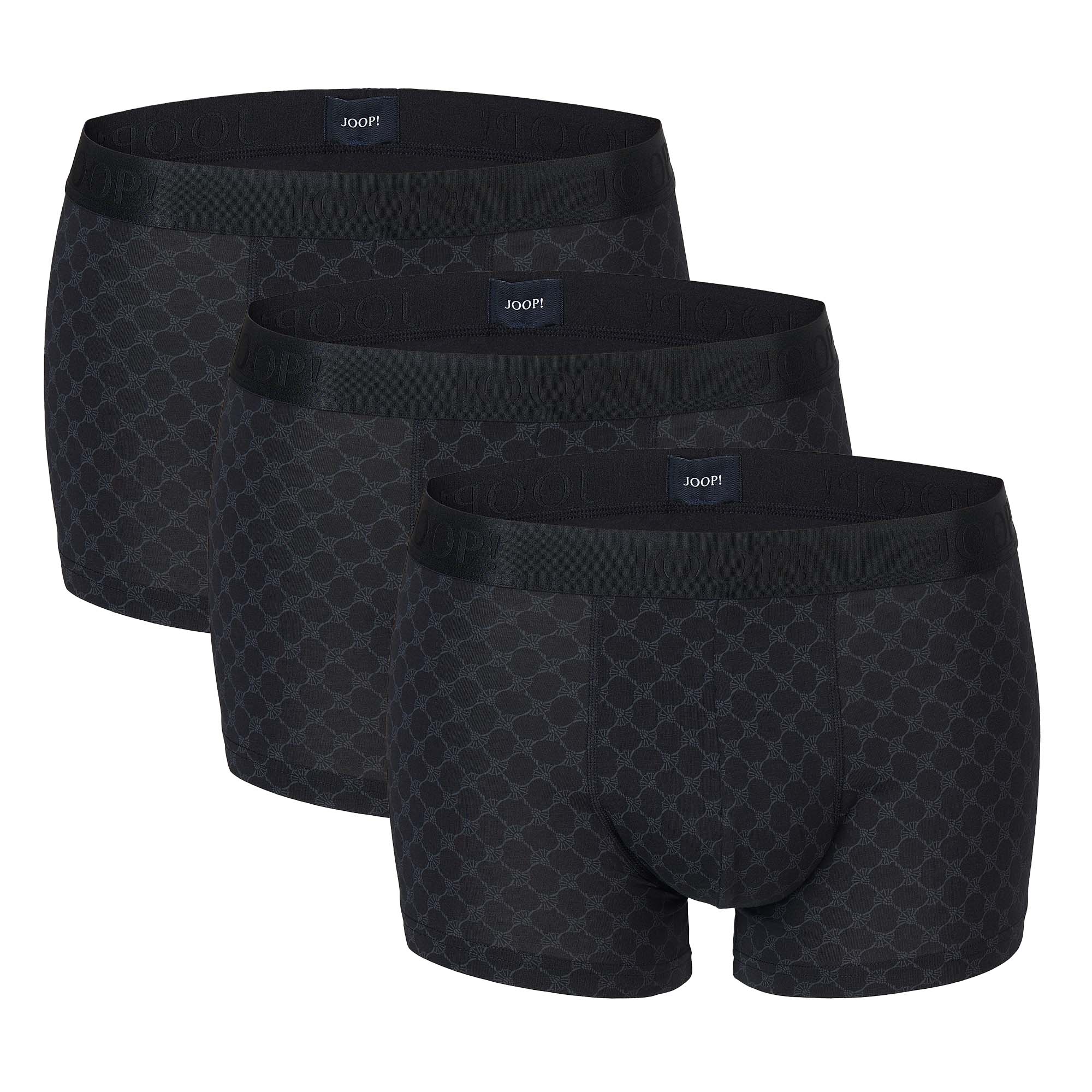 JOOP! Herren Boxershorts, 3er Pack - Everyday, Basic, Cotton Stretch, gemustert