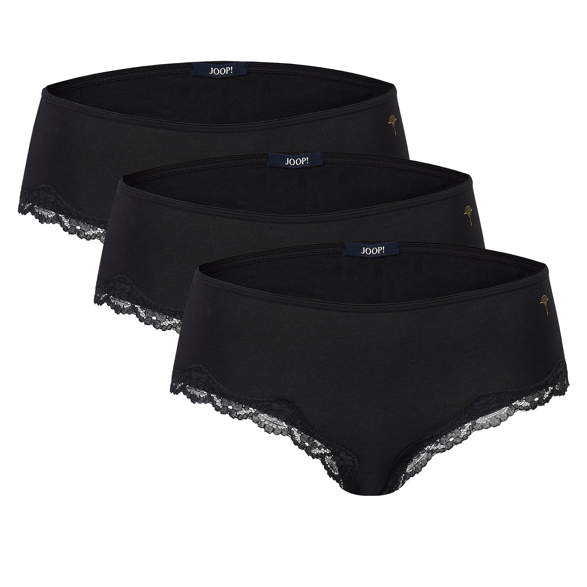 JOOP! Damen Panties, 3er Pack - Multipack, Briefs, Slip, Cotton Stretch, einfarbig