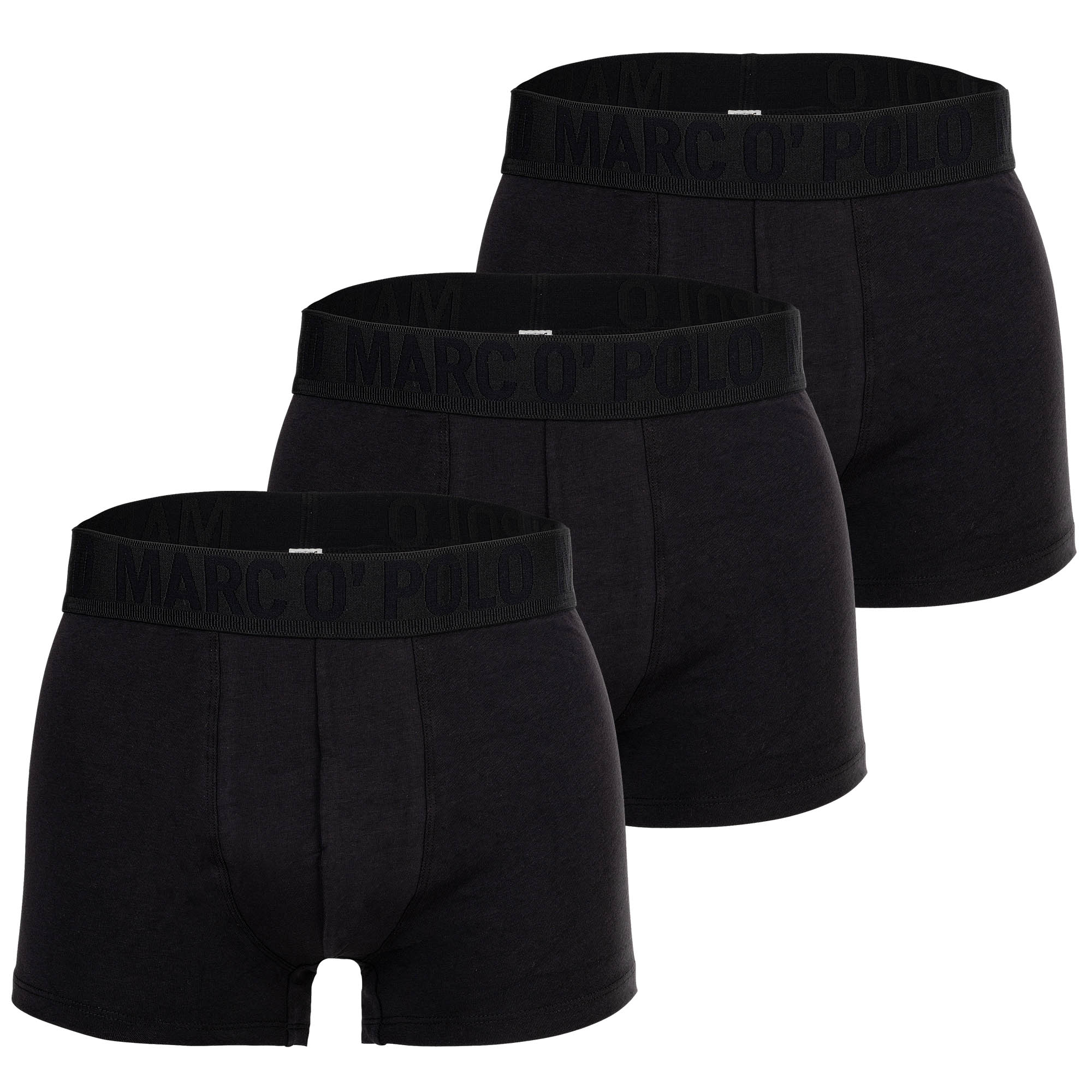 Marc O Polo Herren Boxershorts, 3er Pack - Trunks, Logobund, Organic Cotton Stretch