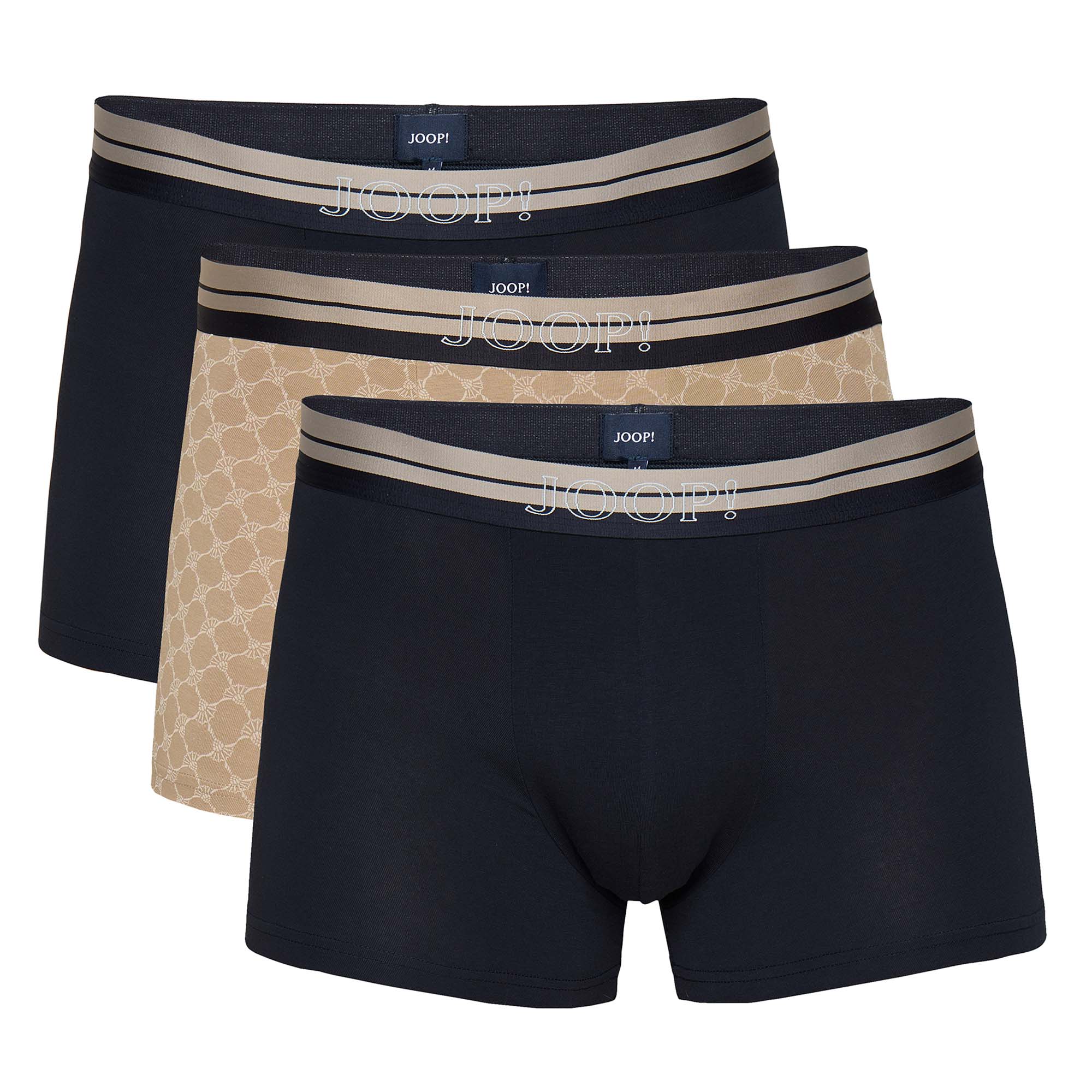 JOOP! Men Boxer Shorts, Pack of 3 – Cornflower, Logo Waistband, Stretch Cotton