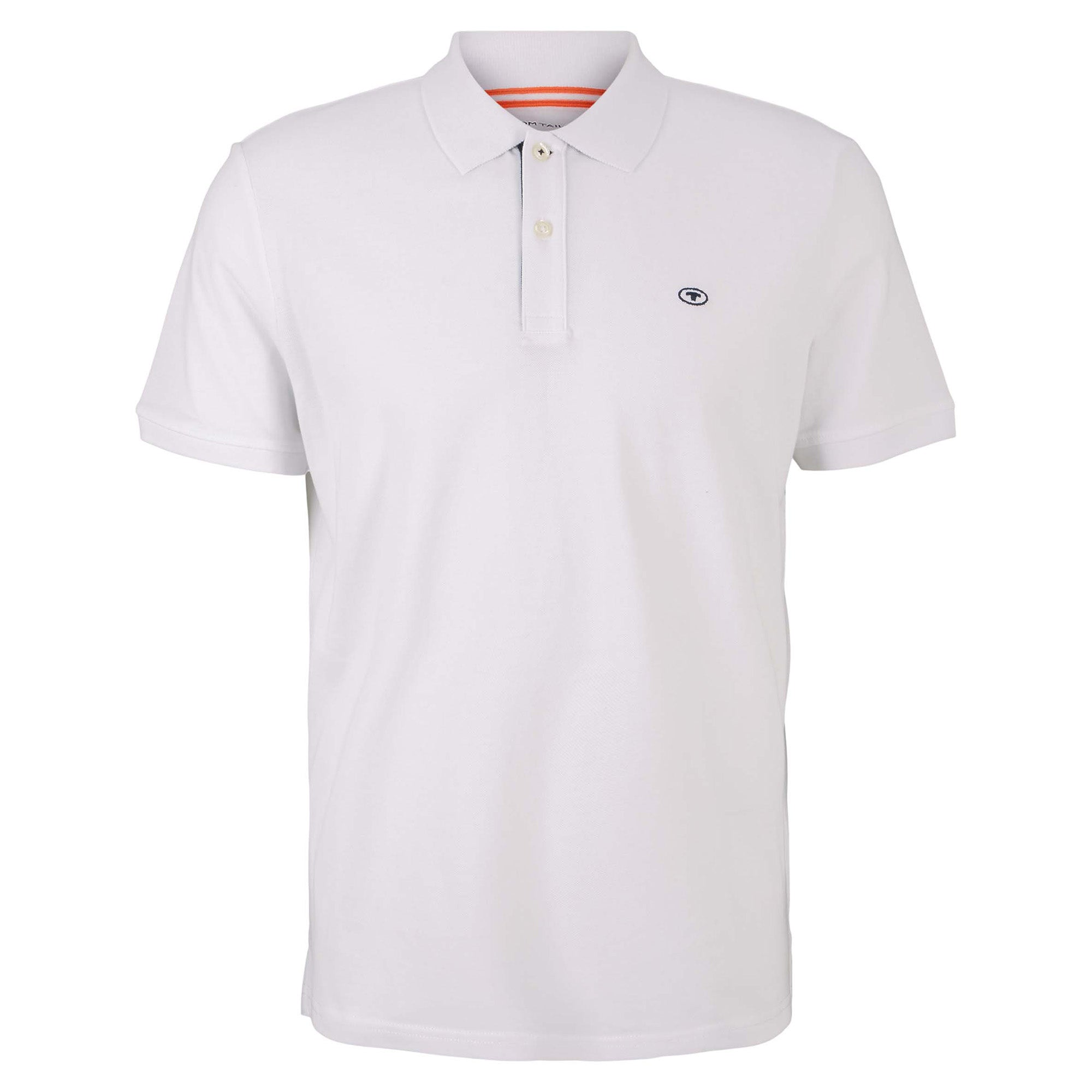 TOM TAILOR Men's Polo Shirt, Button Placket - Basic Polo With Contrast, Regular Fit, Cotton