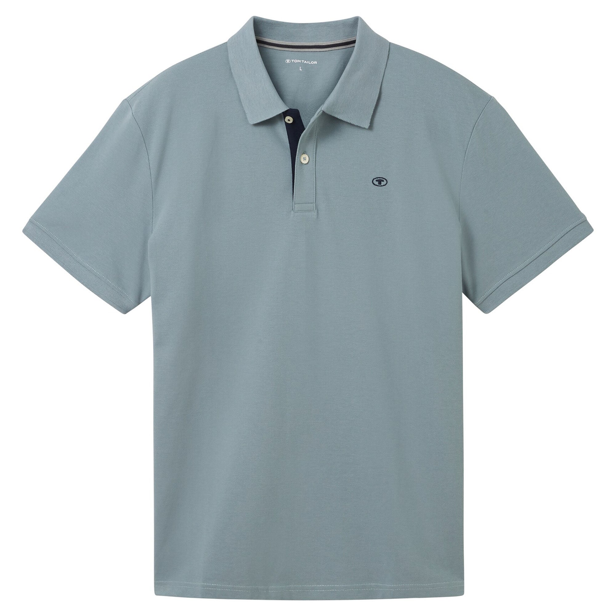 TOM TAILOR Herren Poloshirt, Knopfleiste - Basic Polo With Contrast, Regular Fit, Baumwolle