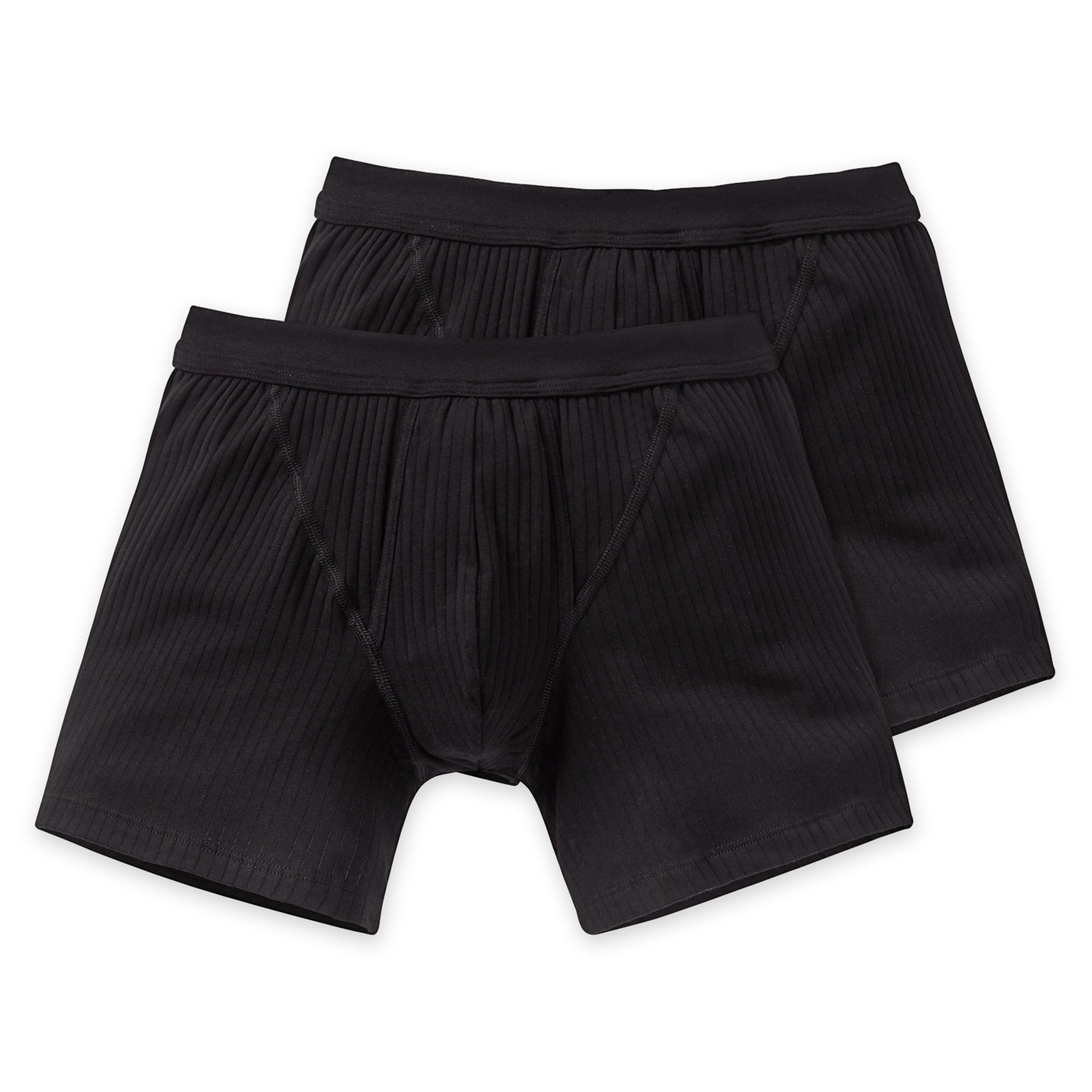 SCHIESSER Herren Shorts 2er Pack - Cotton Essentials, Authentic, Nadelzug, uni