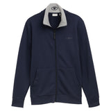 TOM TAILOR Men's Sweat Jacket with Stand-Up Collar - Printed Stand-Up Sweat Jacket, Regular Fit, Cotton Blend