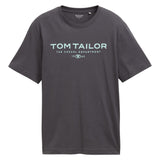 TOM TAILOR Men's T-shirt – Printed T-shirt, crew neck, regular fit, cotton