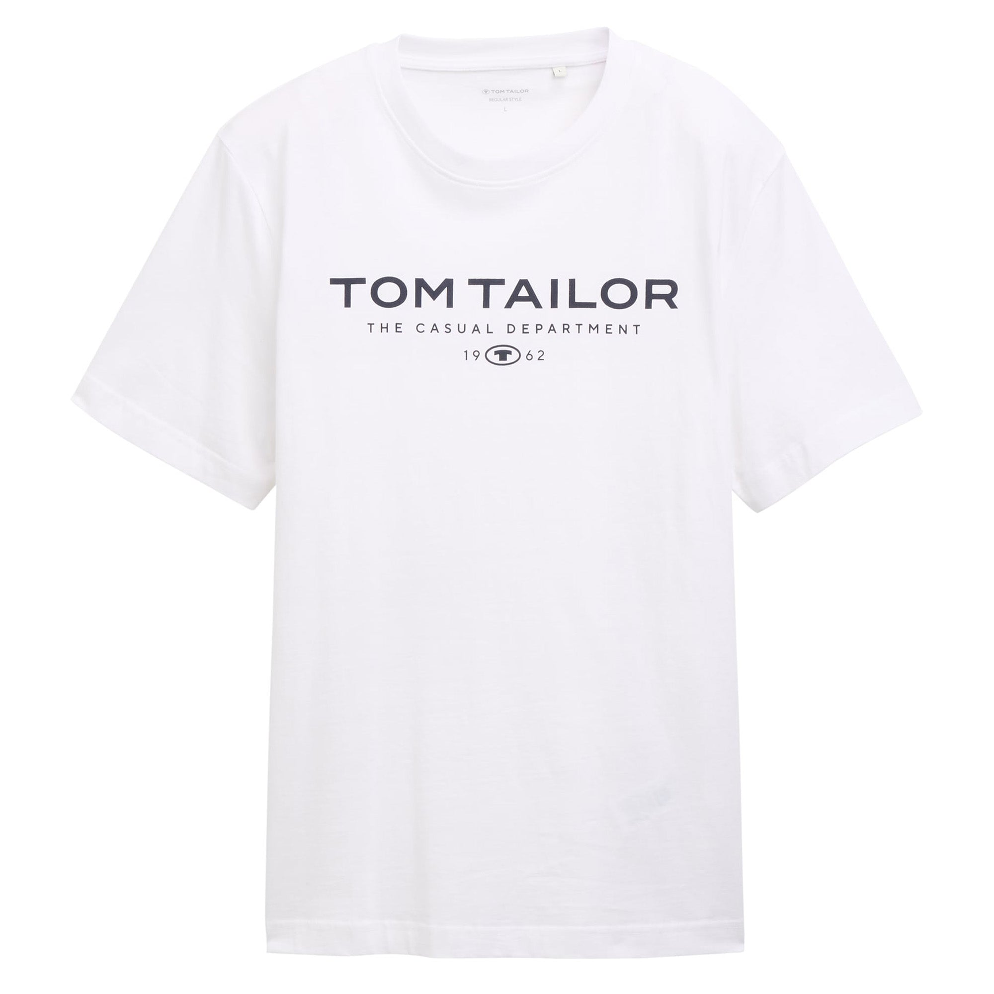 TOM TAILOR Herren T-Shirt - T-Shirt with Print, Rundhals, Regular Fit, Baumwolle