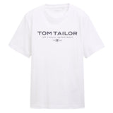 TOM TAILOR Men's T-shirt – Printed T-shirt, crew neck, regular fit, cotton