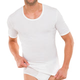 2 Schiesser Herren Unterhemden 1/2 Arm Baumwolle Feinripp M-XXXL - Weiß – 2/2