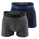 TOP GUN Men's Boxer Shorts - Underwear, Stretch Cotton Briefs, Pack of 2
