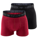 TOP GUN Men's Boxer Shorts - Underwear, Stretch Cotton Briefs, Pack of 2