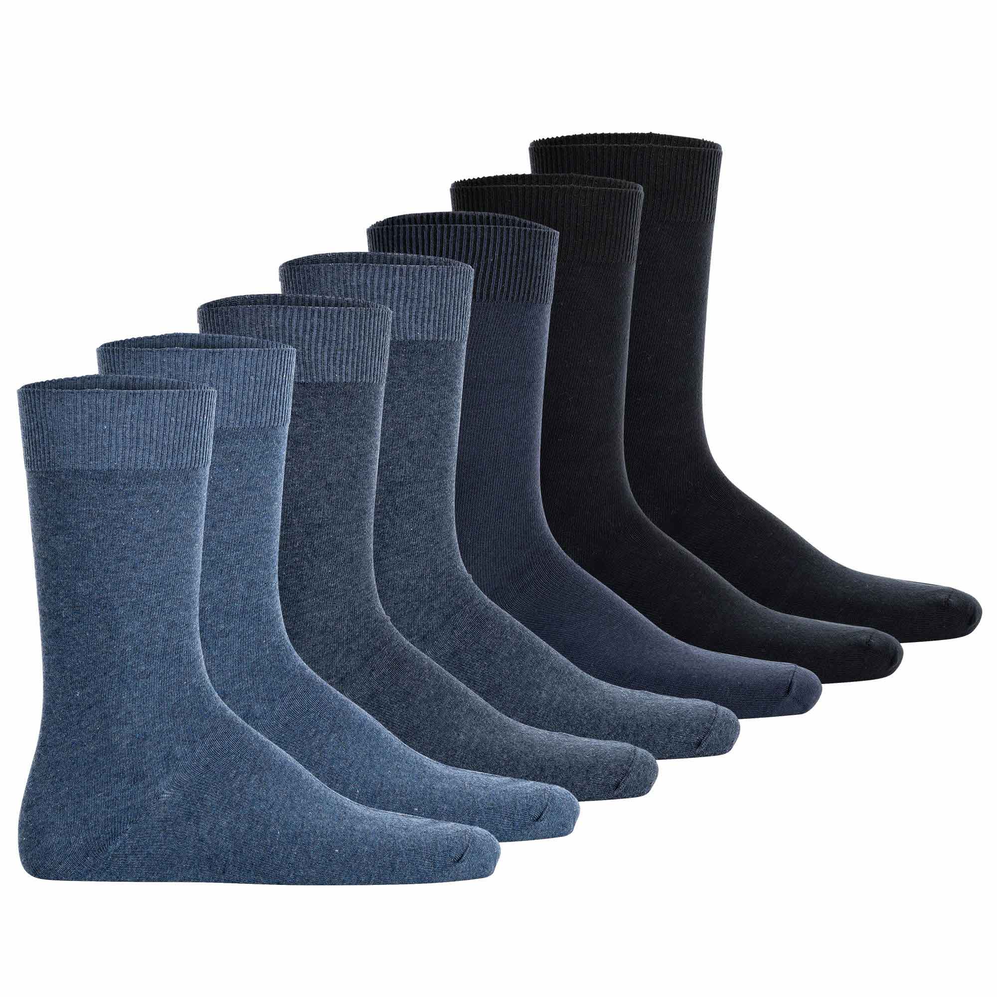 Camano Unisex Socks, 7-pack - Comfort Socks in Box, gift box, plain colour