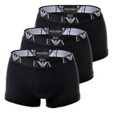 EMPORIO ARMANI Men's Shorts Pack of 3 - Trunks, Pants, Underwear, Stretch Cotton