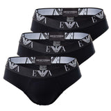 EMPORIO ARMANI Herren Slips 3er Pack - Briefs, Unterwäsche, Stretch Cotton
