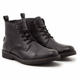 Levi's Herren Stiefel - Track, Stiefeletten, Boots, Leder, Logo, Schnürung, einfarbig – 4/4