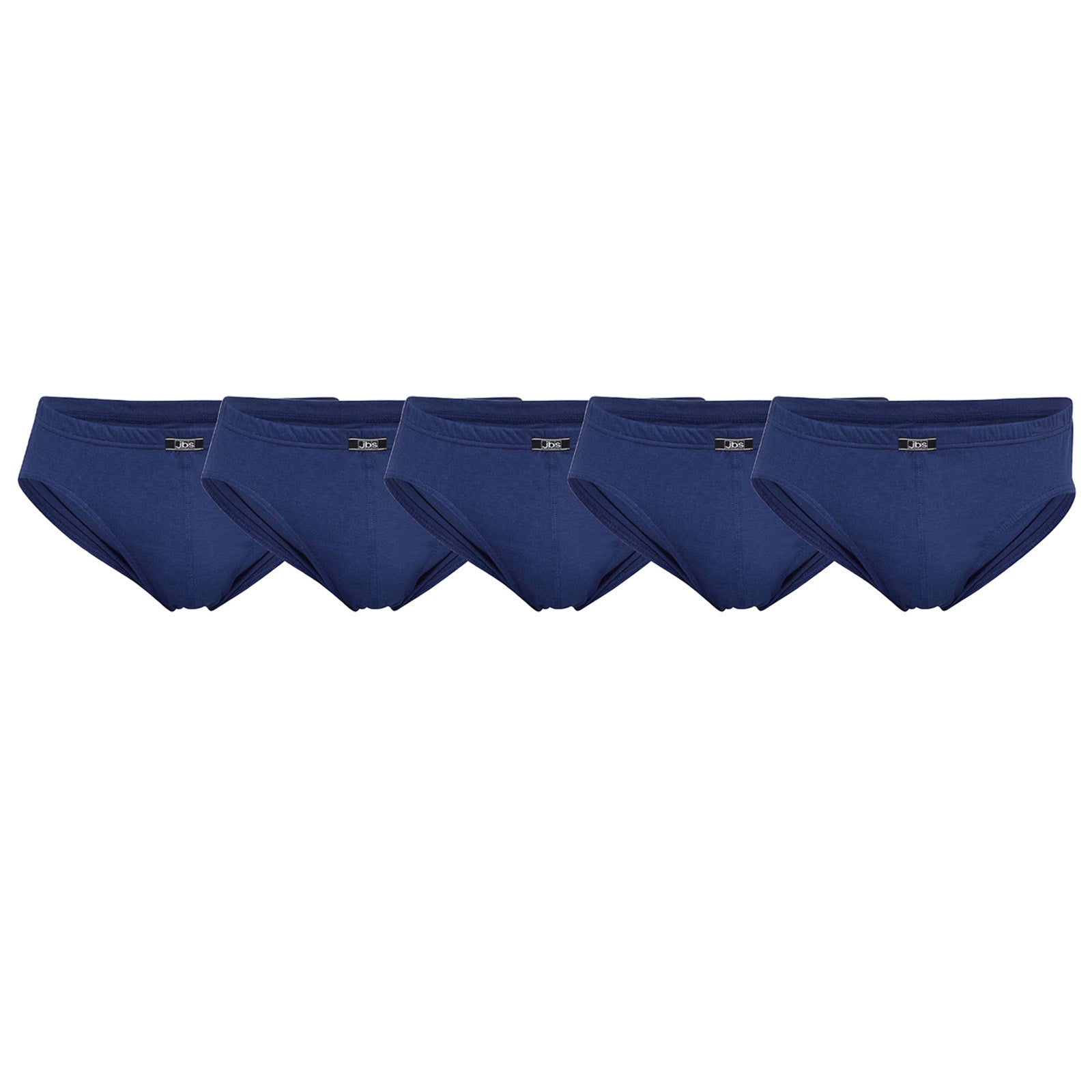 JBS Men's briefs, 5-pack - Mini briefs, single jersey, organic cotton, plain colour