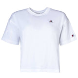 Champion Damen T-Shirt - CML Champion Logo, Baumwolle, Crop Top, Rundhals, Kurzarm, einfarbig