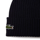 LACOSTE Unisex Mütze - Strickmütze, Beanie, Wolle, Logo-Patch, One Size – 2/2