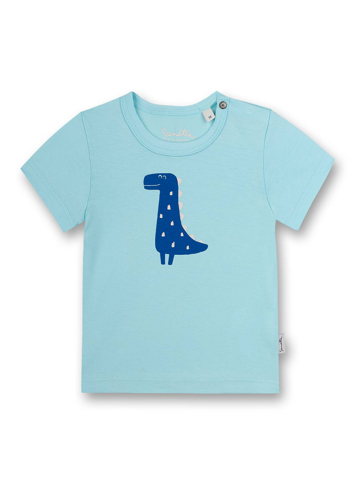 Sanetta Jungen T-Shirt - Baby, Kurzarm, Rundhals, Druckknopf, Print, 56-92