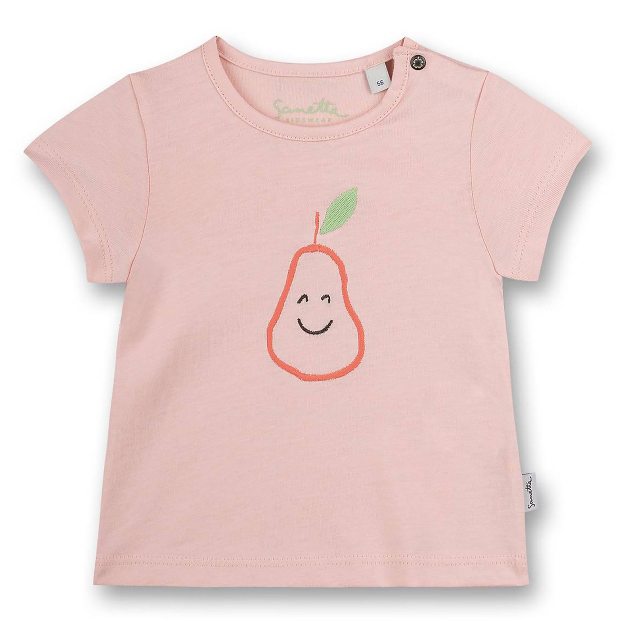 Sanetta Mädchen T-Shirt - Baby, Kurzarm, Rundhals, Druckknopf, Print, 56-92