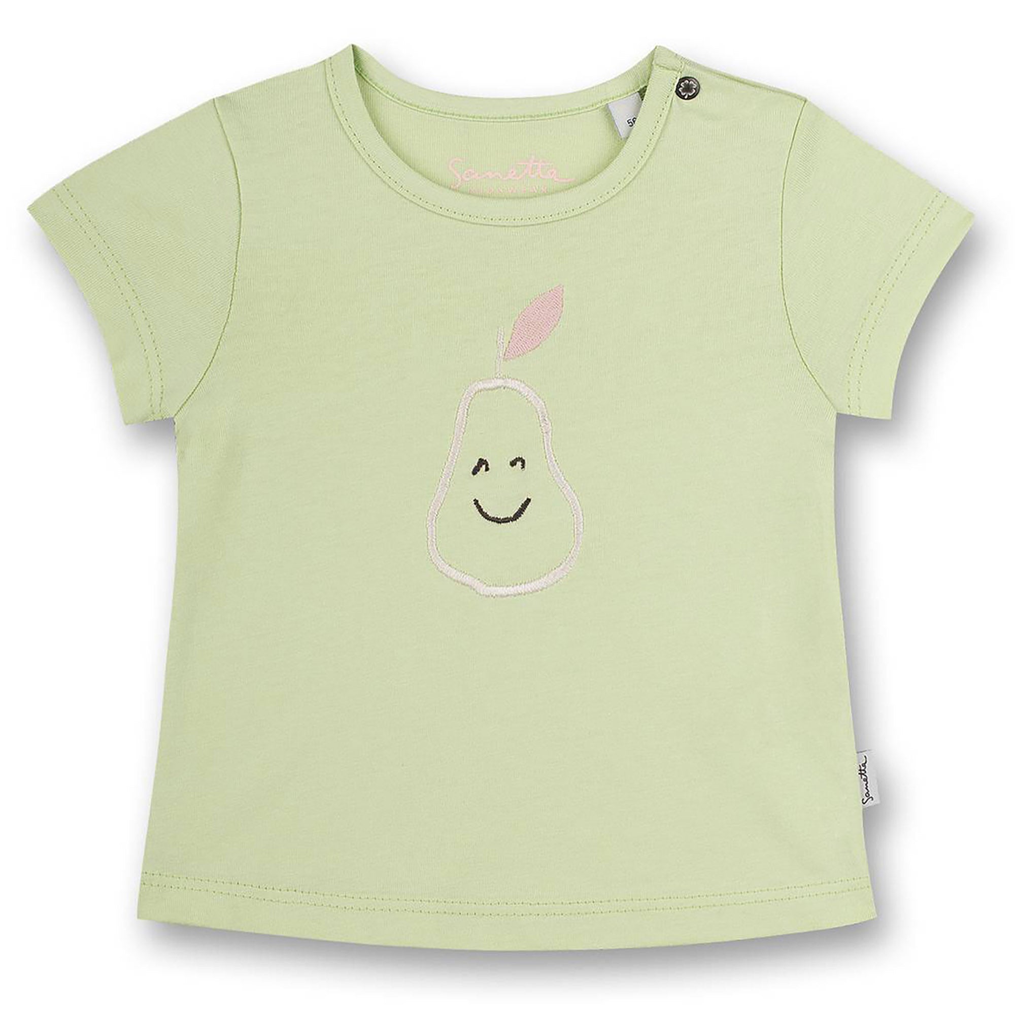 Sanetta Mädchen T-Shirt - Baby, Kurzarm, Rundhals, Druckknopf, Print, 56-92