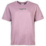 Champion Damen T-Shirt - Crewneck, Rundhals, Kurzarm, Baumwolle, Logo, einfarbig