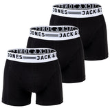 JACK&JONES Herren Boxer Shorts, 3er Pack - SENSE TRUNKS, Baumwoll-Stretch