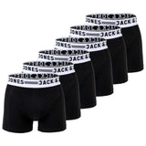 JACK&JONES Herren Boxer Shorts, 6er Pack - SENSE TRUNKS, Baumwoll-Stretch