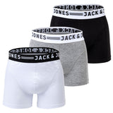 JACK&JONES Herren Boxer Shorts, 3er Pack - SENSE TRUNKS, Baumwoll-Stretch