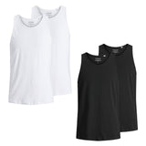 JACK&JONES Herren Tanktop im Pack - JACBASIC TANKTOP, einfarbig, Baumwolle