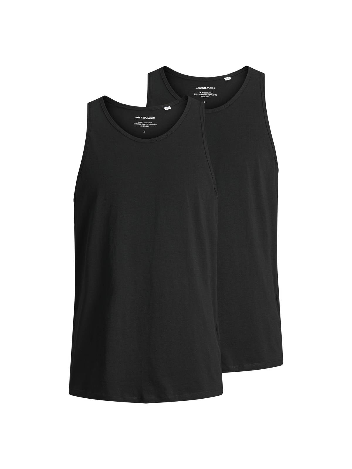 JACK&JONES Herren Tanktop, 2er Pack - JACBASIC TANKTOP, einfarbig, Baumwolle