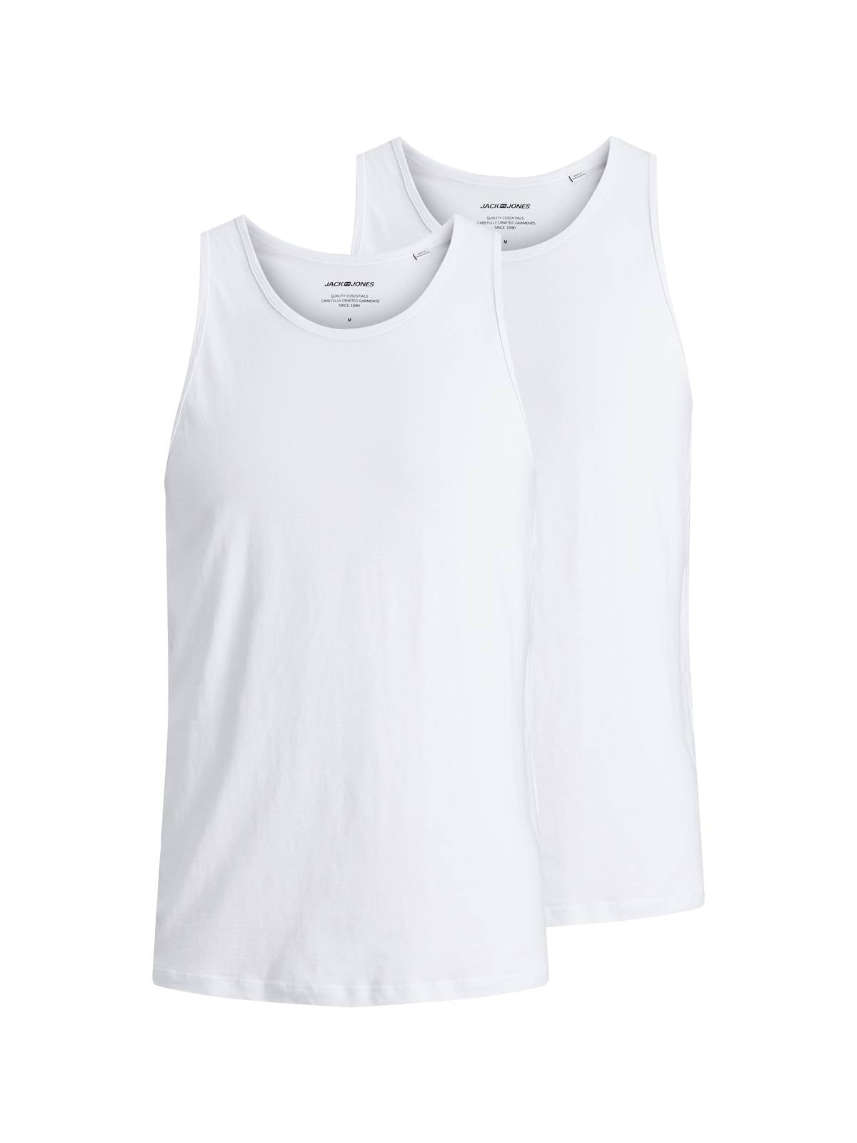 JACK&JONES Herren Tanktop, 2er Pack - JACBASIC TANKTOP, einfarbig, Baumwolle
