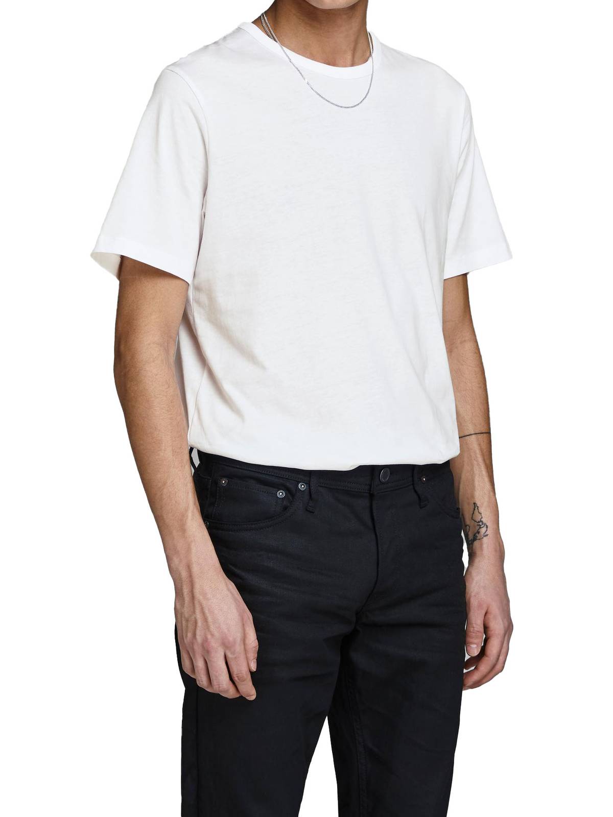 Jack & Jones Men's T-shirt, 2-Pack - JACBASIC CREW NECK TEE, Short Sleeve, Solid color, Cotton