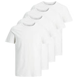 Jack & Jones Men's T-shirt, 4-Pack - JACBASIC CREW NECK TEE, Short Sleeve, Solid color, Cotton