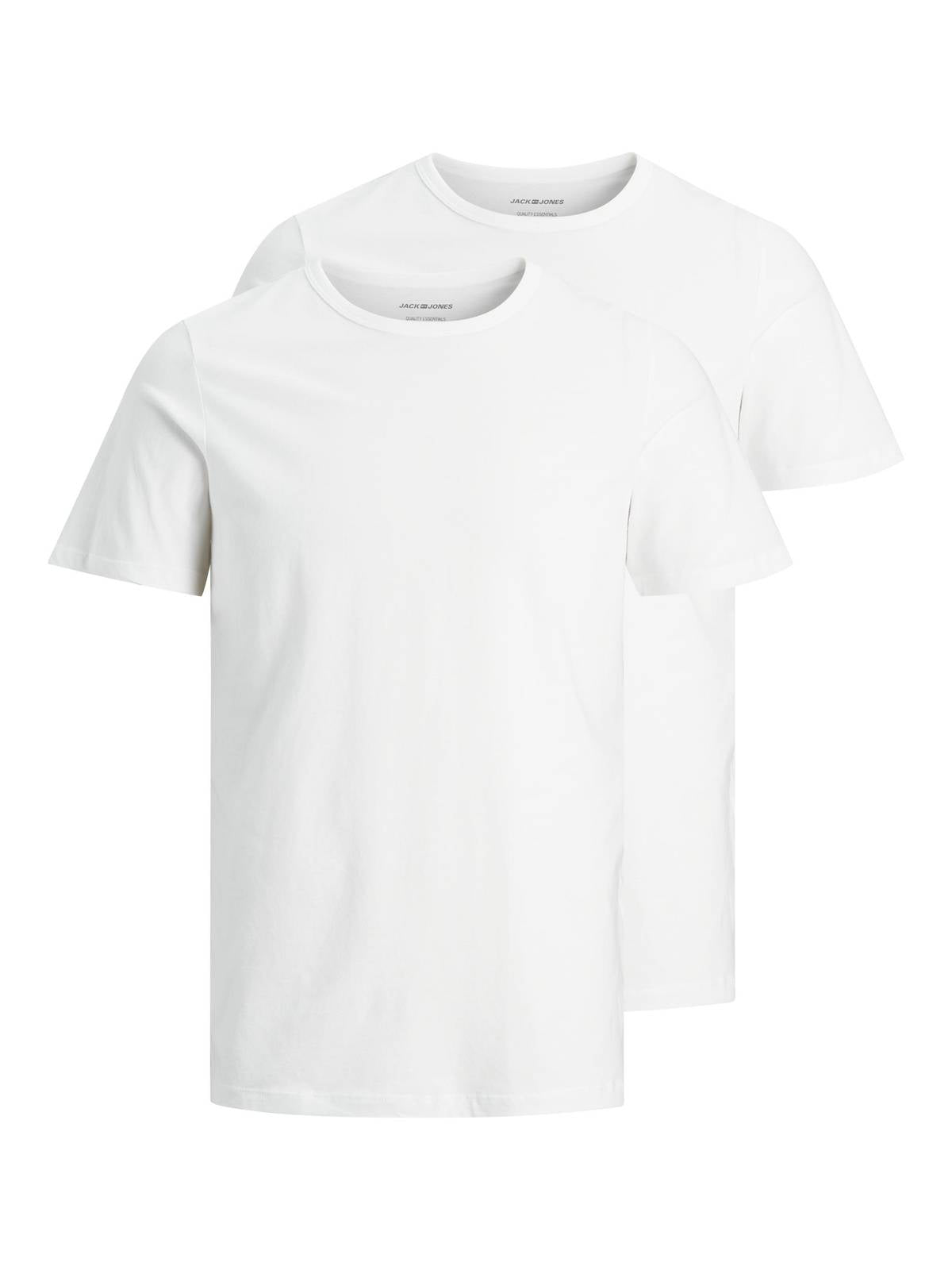 Jack & Jones Men's T-shirt, 2-Pack - JACBASIC CREW NECK TEE, Short Sleeve, Solid color, Cotton
