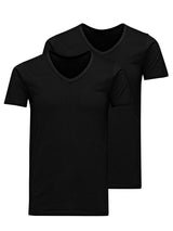 Jack & Jones Men's T-shirt, 2-Pack - JACBASIC V-NECK TEE, Short Sleeve, Solid color, Cotton