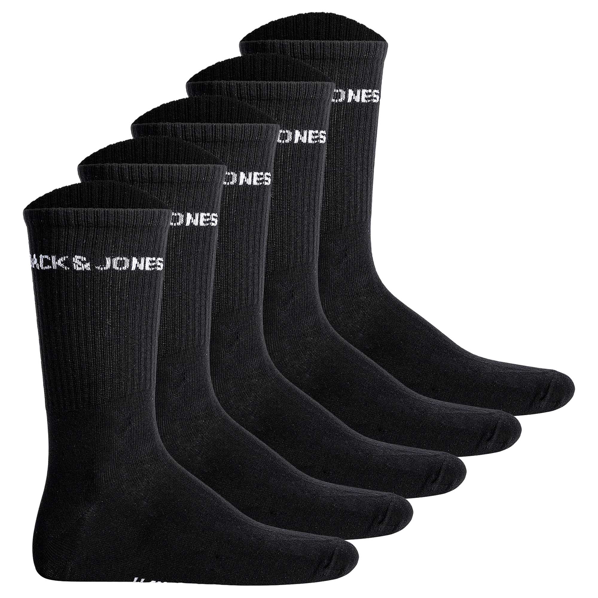 JACK&JONES Herren Tennissocken 5er Pack - JACBASIC LOGO TENNIS SOCK, One Size