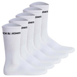 Jack & Jones Men's Tennis Socks 5-pack - JACBASIC LOGO TENNIS SOCK, One Size