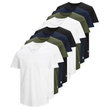 JACK&JONES Herren T-Shirt, 10er Pack - JJENOA, kurzarm, Rundhals, Baumwolle, einfarbig