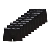 Jack & Jones Men's Boxer Shorts, 10 Pack - JACSOLID, Trunks, Cotton Stretch, Logo Unicolored