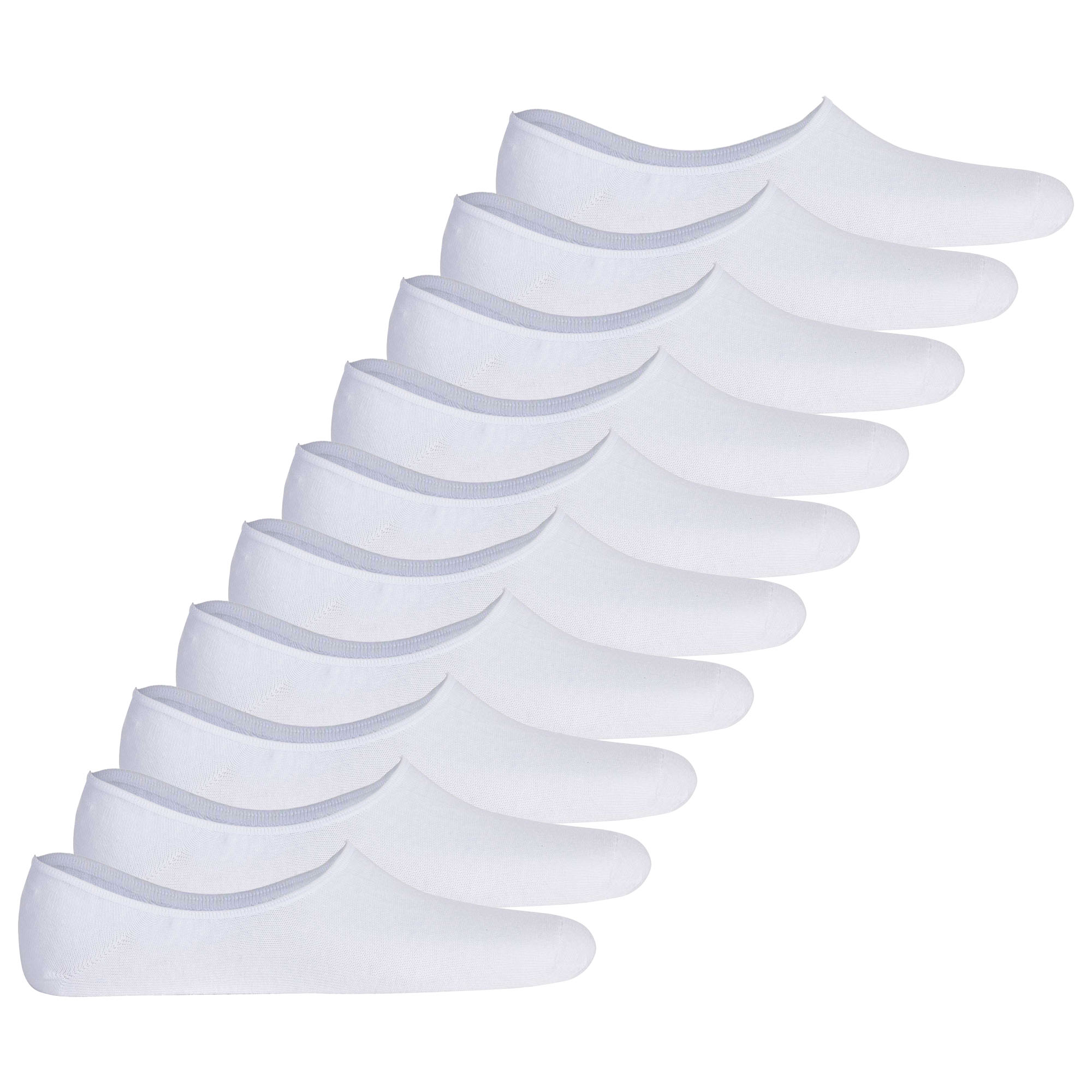 JACK&JONES Herren Füßlinge, 10er Pack - JACBASIC MULTI SHORT SOCK, Socken, Baumwollmischung, 40-46, einfarbig
